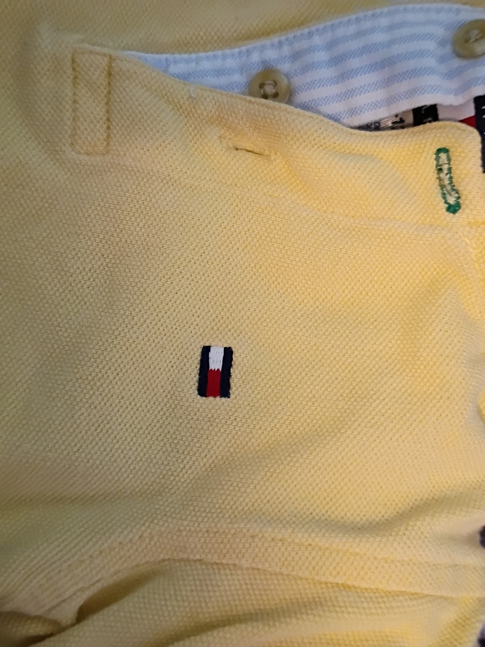 Tommy Hilfiger Yellow Kids Polo with Signature Flag - Picture 2 of 4